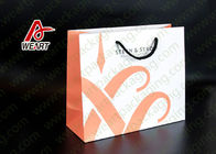 Glued Special Handle Printed Paper Carrier Bags , Custom Recycled Shopping Bags For Retail Stores